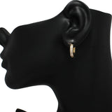 87855, CUBIC ZIRCONIA RING HUGGIE EARRING