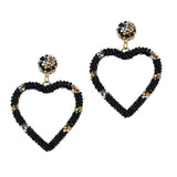 87861, HEART SEED BEAD EARRING