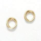 87867, ROUND CUT OUT STUD EARRING
