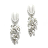 87883, MARQUISE ACCENT PEARL N RHINESTONE EARRING