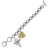 87886, "NURSE" HEART CHARM INSPIRATION TOGGLE BRACELET