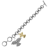 87889, "BLESSED" ANGEL CHARM INSPIRATION TOGGLE BRACELET
