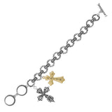 87890, "FAITH" CROSS CHARM INSPIRATION TOGGLE BRACELET