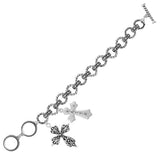 87890, "FAITH" CROSS CHARM INSPIRATION TOGGLE BRACELET