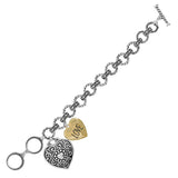 87891, "LOVE" HEART CHARM INSPIRATION TOGGLE BRACELET