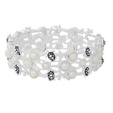 87902, SEA TURTLE WITH PEARL STRETCH BRACELET
