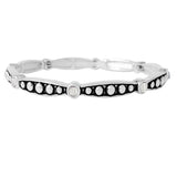 87919, ROUND RHINESTONE ACCENT STRETCH BRACELET