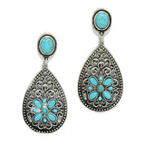 87947, WESTERN TEARDROP SHAPE EARRING