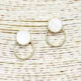 87953, DOUBLE ROUND SHAPE POST EARRING