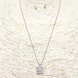 87967, MICROPAVE PENDANT NECKLACE
