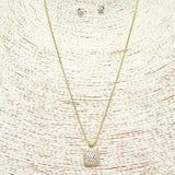 87967, MICROPAVE PENDANT NECKLACE