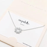 87977, DAINTY PAVE SNOWFLAKE CHRISTMAS PENDANT NECKLACE