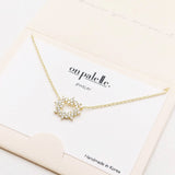 87977, DAINTY PAVE SNOWFLAKE CHRISTMAS PENDANT NECKLACE