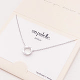 87980, DAINTY ROUND RING PENDANT NECKLACE