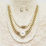 88036, PEARL MULTI LAYERED NECKLACE