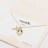 88066, CROSS N VIRGIN MARY PENDANT NECKLACE