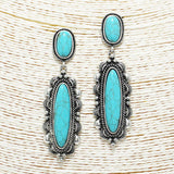 88125, WESTERN SEMI PRECIOUS STONE DANGLE EARRING