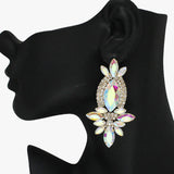 88129, MARQUISE ACCENT RHINESTONE EVENING EARRING