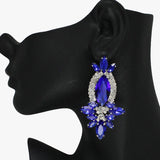 88129, MARQUISE ACCENT RHINESTONE EVENING EARRING