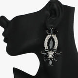 88129, MARQUISE ACCENT RHINESTONE EVENING EARRING
