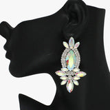 88129, MARQUISE ACCENT RHINESTONE EVENING EARRING