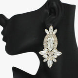 88129, MARQUISE ACCENT RHINESTONE EVENING EARRING