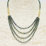 88131, DAINTY BEAD MULTI LAYERED NECKLACE