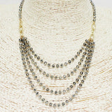 88131, DAINTY BEAD MULTI LAYERED NECKLACE