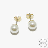 88148, 925 STERLING SILVER POST PEARL STUD EARRING