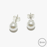 88148, 925 STERLING SILVER POST PEARL STUD EARRING