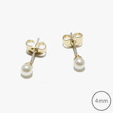 88150, 925 STERLING SILVER POST PEARL STUD EARRING
