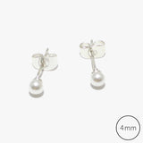 88150, 925 STERLING SILVER POST PEARL STUD EARRING