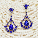 88164, TEARDROP ACCENT RHINESTONE EVENING EARRING