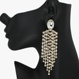 88167, RHINESTONE DROP EVENING EARRING
