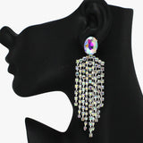 88167, RHINESTONE DROP EVENING EARRING