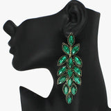 88171, MARQUISE ACCENT RHINESTONE EVENING DROP EARRING
