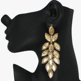 88171, MARQUISE ACCENT RHINESTONE EVENING DROP EARRING