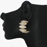 88175, MARQUISE ACCENT RHINESTONE EVENING HOOP EARRING