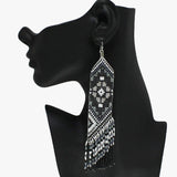 88181, LONG SEED BEADED DROP EARRING