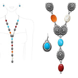 88203, WESTERN CONCHO Y-SHAPE LONG DROP NECKLACE
