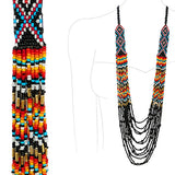 88206, WESTERN LONG SEED BEADED NECKLACE