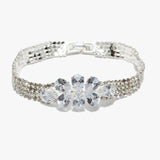 88209, SIMPLE TEARDROP ACCENT CUBIC ZIRCONIA BRACELET