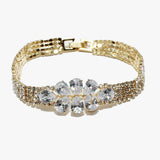 88209, SIMPLE TEARDROP ACCENT CUBIC ZIRCONIA BRACELET
