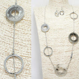 88223, ROUND CELLULOID ACETATE LONG NECKLACE