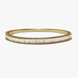 88237, BAGUETTE CUBIC ZIRCONIA STAINLESS STEEL BRACELET
