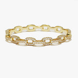 88239, PAVE CUBIC ZIRCONIA STAINLESS STEEL BRACELET