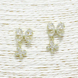 88277, BUTTERFLY CUBIC ZIRCONIA DANGLE EARRING
