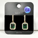 88280, RECTANGLE CUBIC ZIRCONIA EARRING