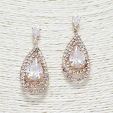 88281, TEARDROP ACCENT CUBIC ZIRCONIA EARRING