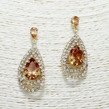 88281, TEARDROP ACCENT CUBIC ZIRCONIA EARRING